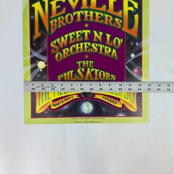 The Neville Brothers Sweet N Lo' Orchestra Concert Poster 1994 F-173 Fillmore - Picture 9 of 10